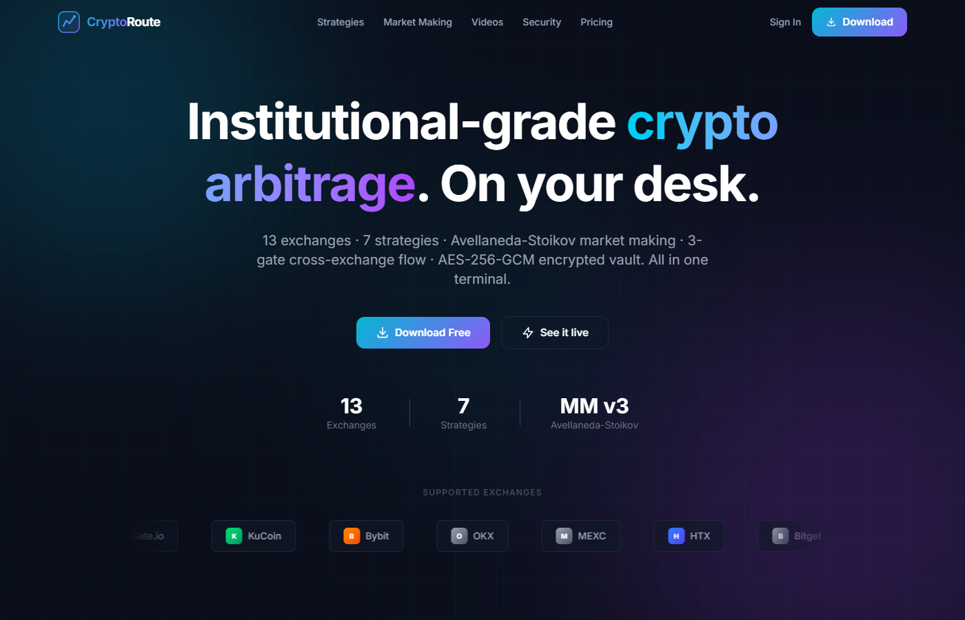 CryptoRoute screenshot
