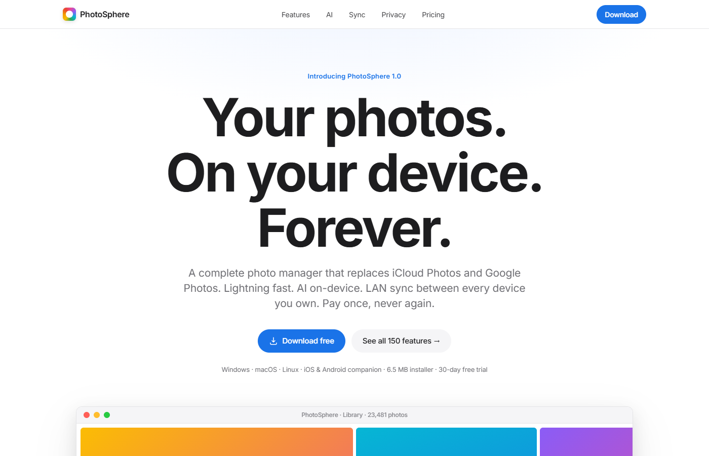 PhotoSphere live site