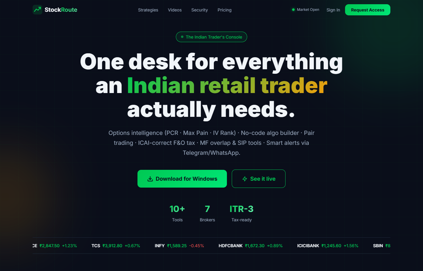 StockRoute screenshot